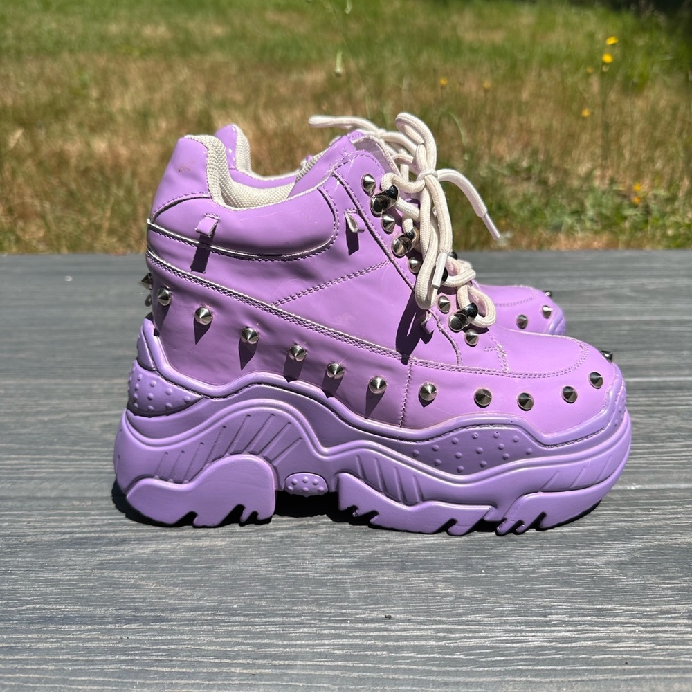 Space Candy Platform Lilac Purple Hidden Wedge Sneaker